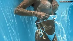 Play Naughty Milf Angelica Heart's Public Pool Antics: Nude Swimming, Underwater Sex & More!